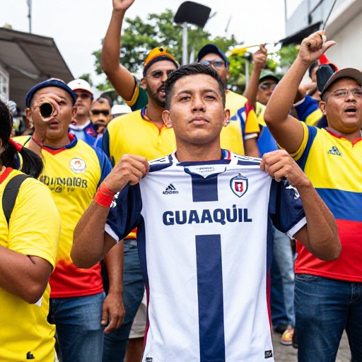 César Soto doblemente bronceado en Colombia con la camiseta de Guayas