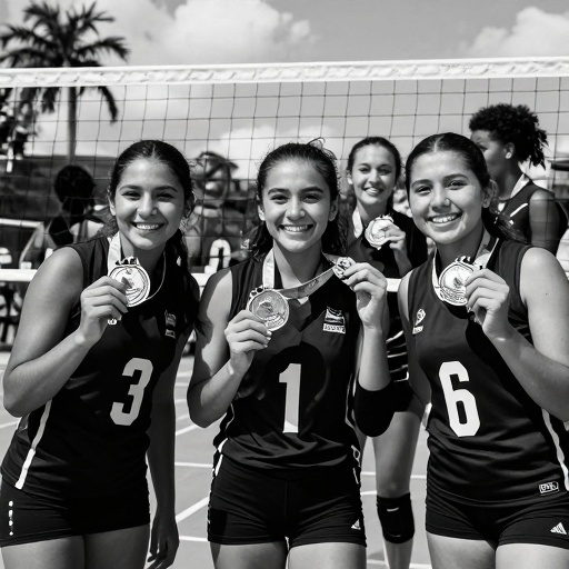 Voleibol guayasense brilla en Miami: Porteños Jr.-Golden Bulls son vicecampeonas U14